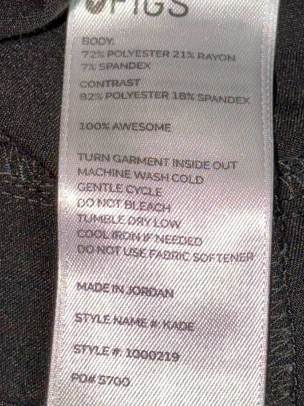 Figs Men's Black Drawstring Pants Size M